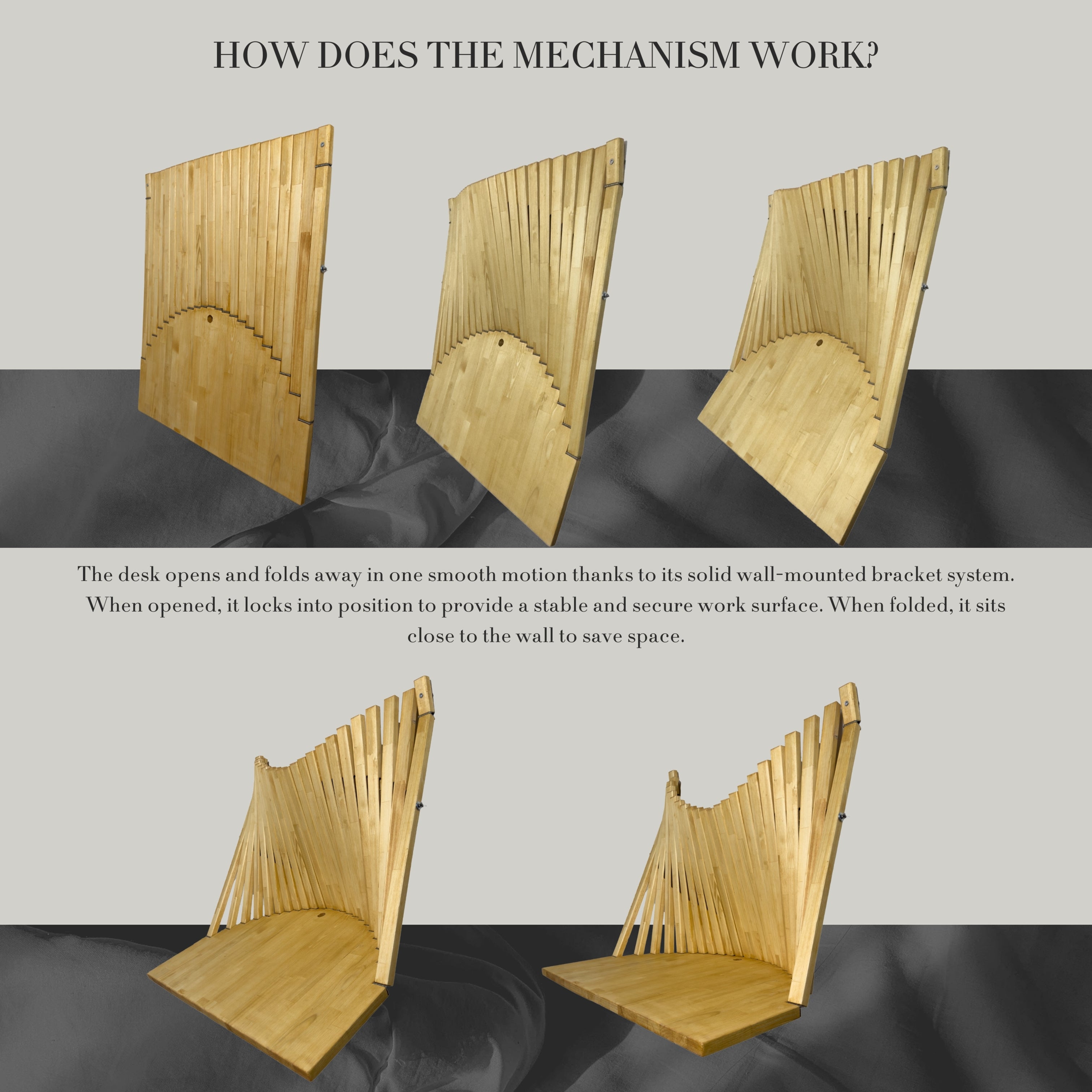 Parametric Flow Wall Desk – Folding Wall Mounted Desk