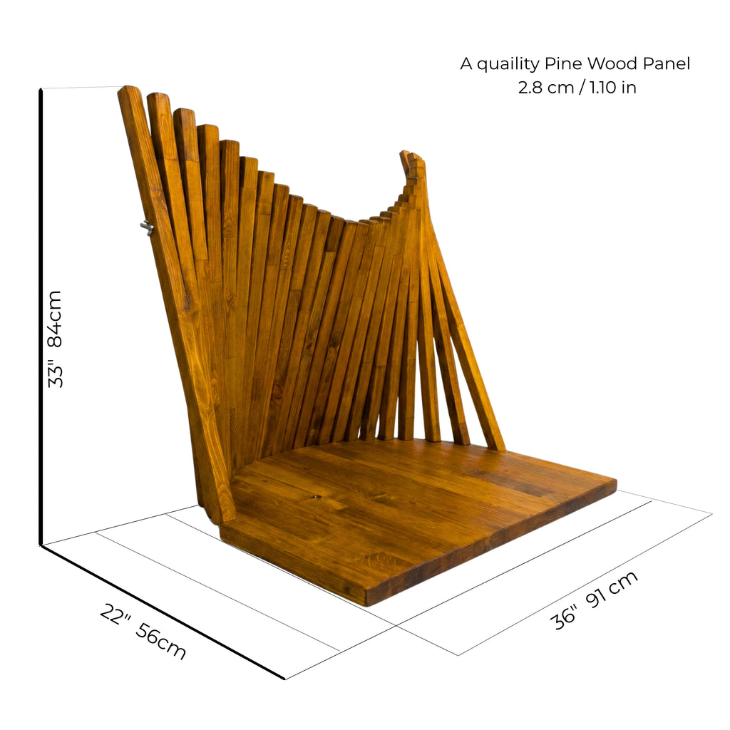 Brown Parametric Flow Wall Desk – Folding Wall Mounted Desk