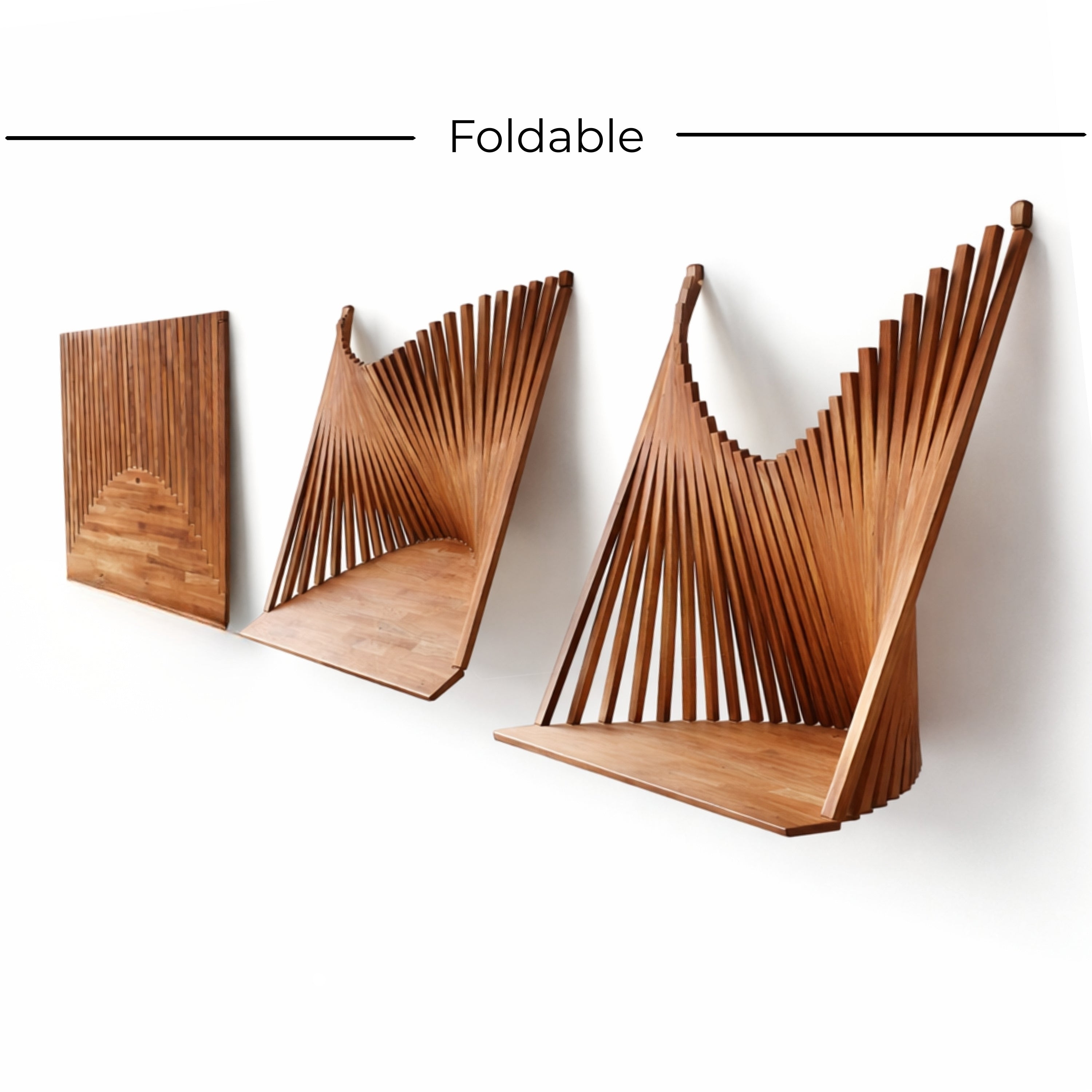 Brown Parametric Flow Wall Desk – Folding Wall Mounted Desk