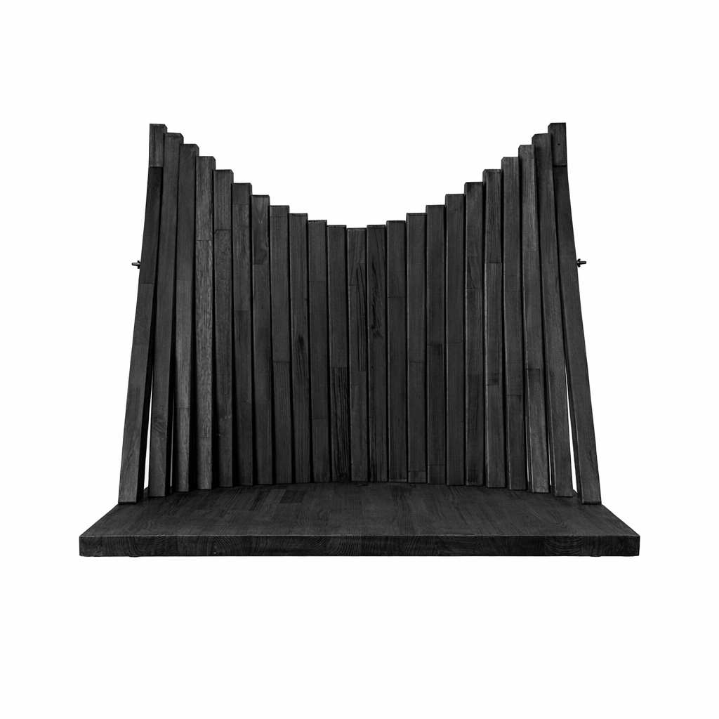 Black Parametric Flow Wall Desk – Folding Wall Mounted Desk