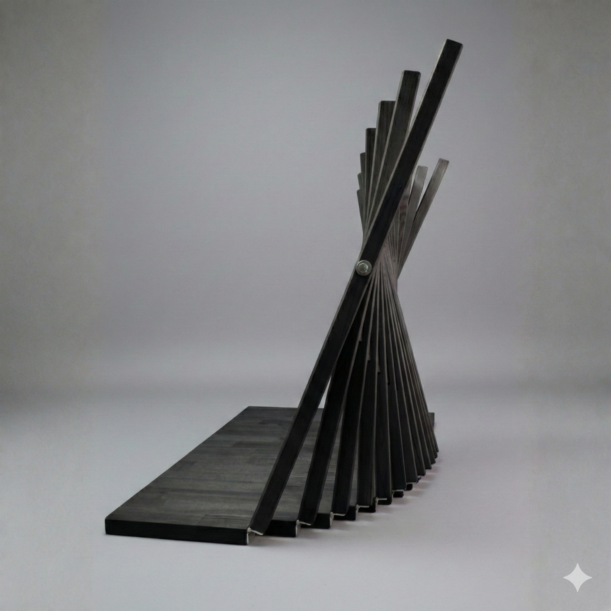 Black Parametric Flow Wall Desk – Folding Wall Mounted Desk