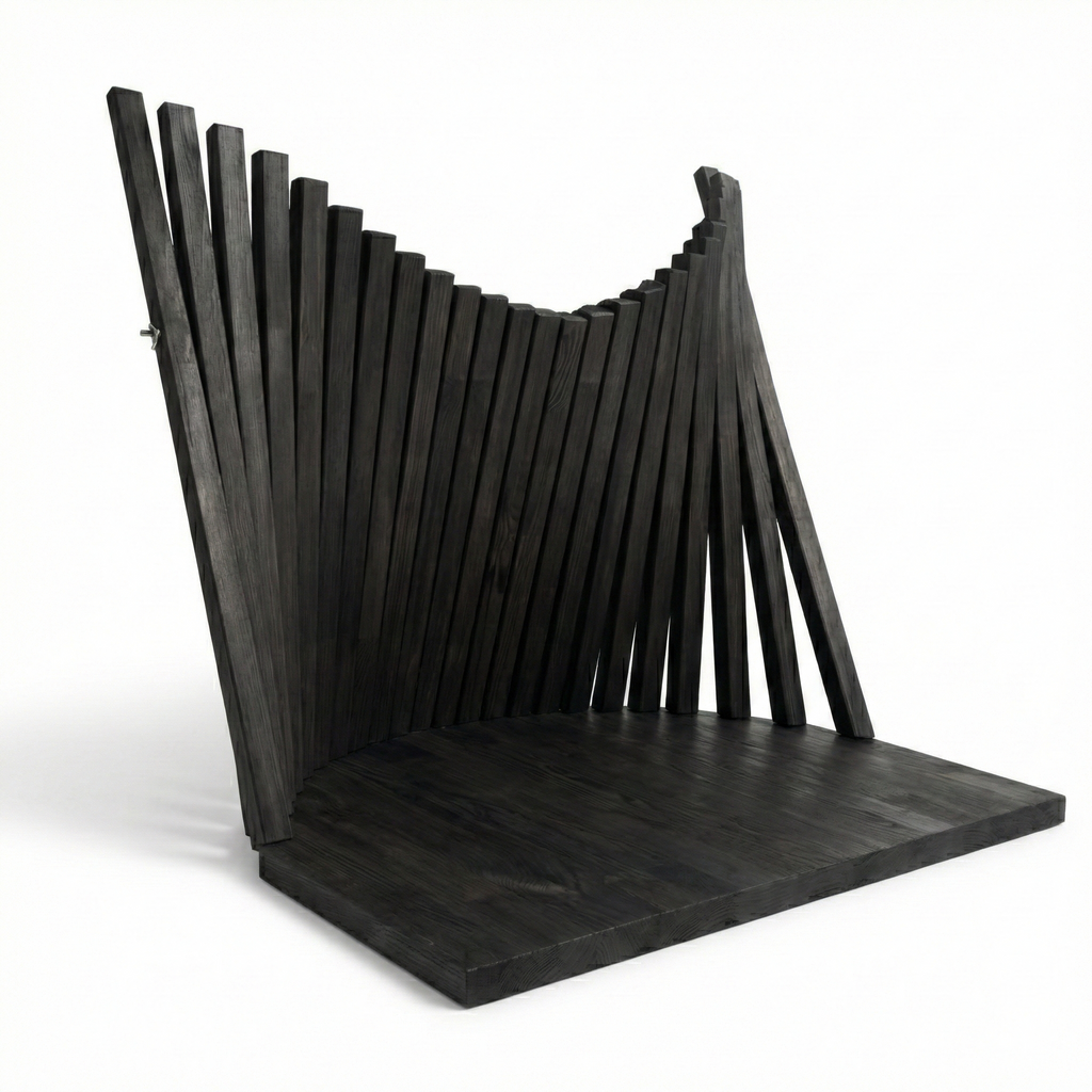 Black Parametric Flow Wall Desk – Folding Wall Mounted Desk