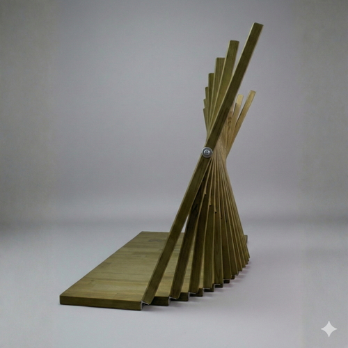 Oil Green Parametric Flow Wall Desk – Folding Wall Mounted Desk