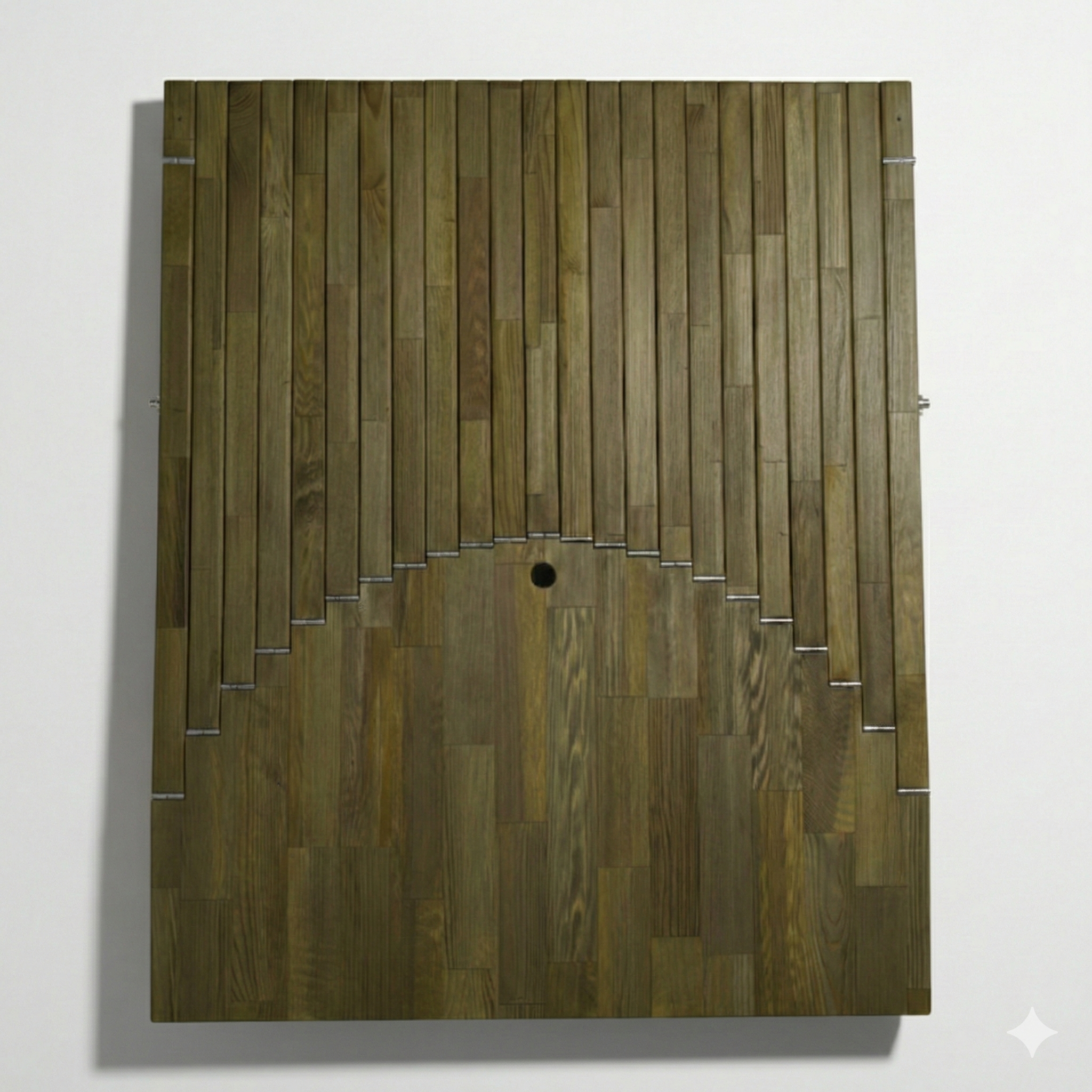 Oil Green Parametric Flow Wall Desk – Folding Wall Mounted Desk