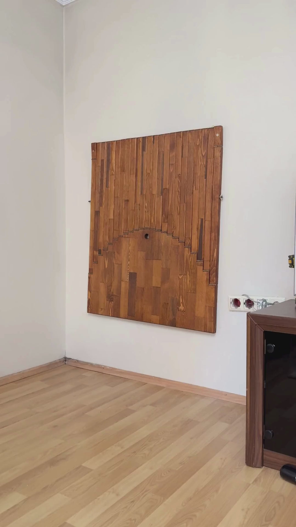 Brown Parametric Flow Wall Desk – Folding Wall Mounted Desk